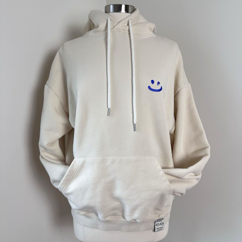 GRAVER of Anaheim Hoodie Unisex XL Smiley Wink Logo Hooded Pullover
